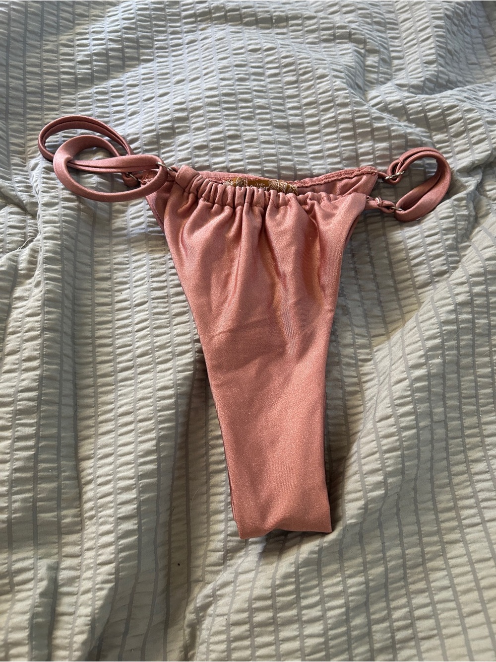women’s Pink Ruched Swim Bottoms